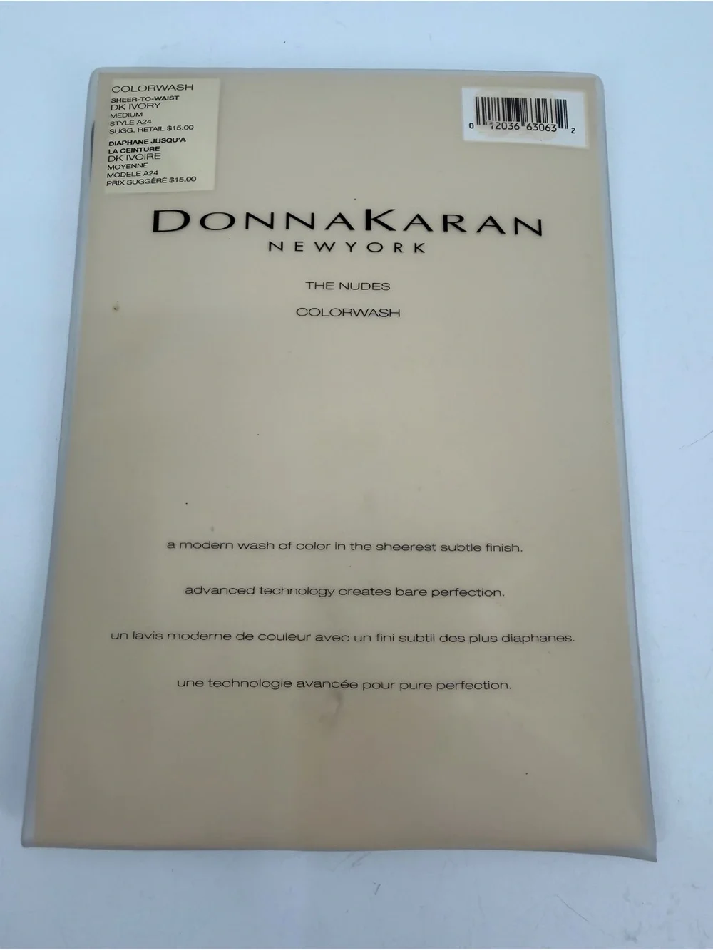 Donna Karan New York Pantyhose Medium Colorwash The Nudes 2 Pr VTG Dk Ivory A24